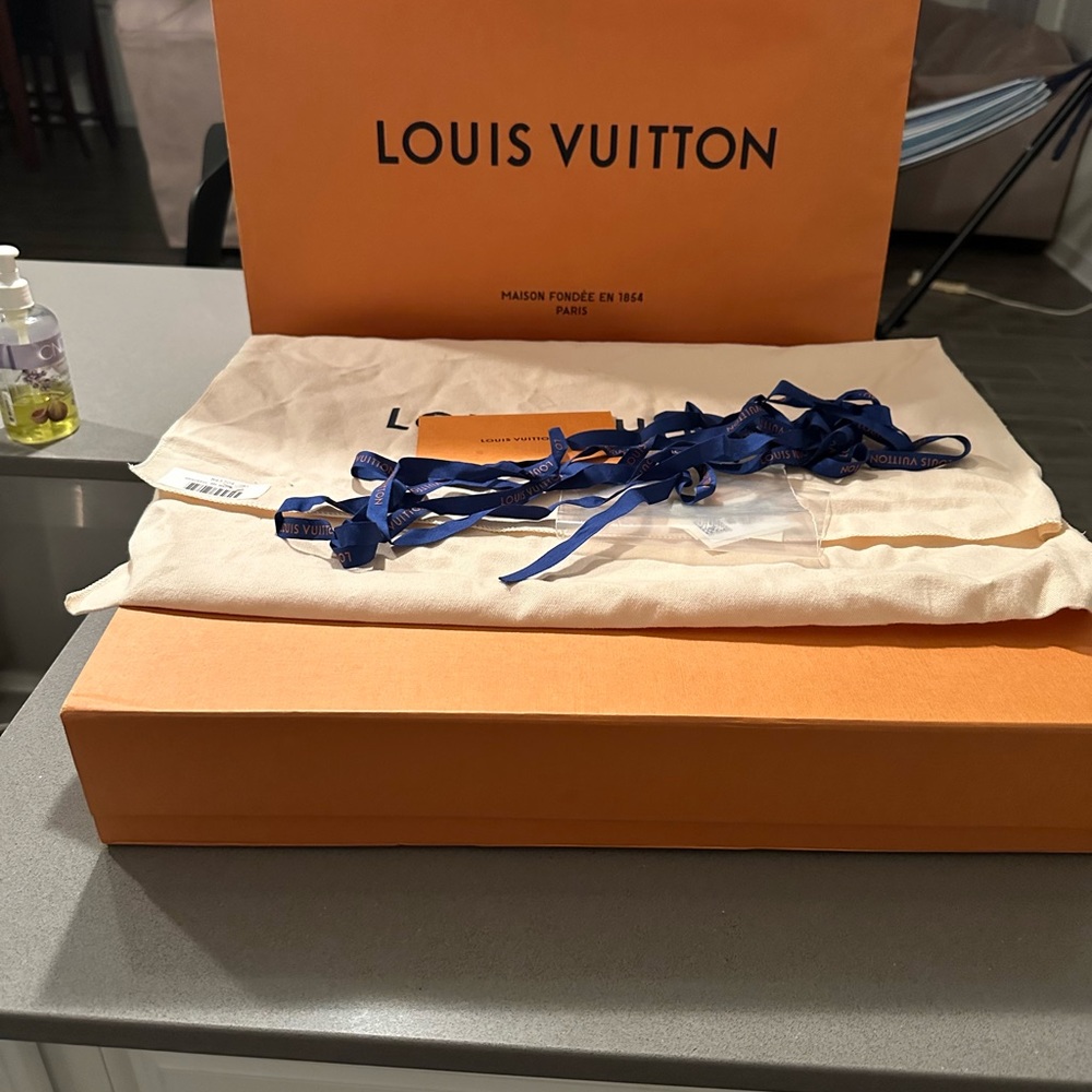 Authentic Louis Vuitton box , dust bag and shopping bag